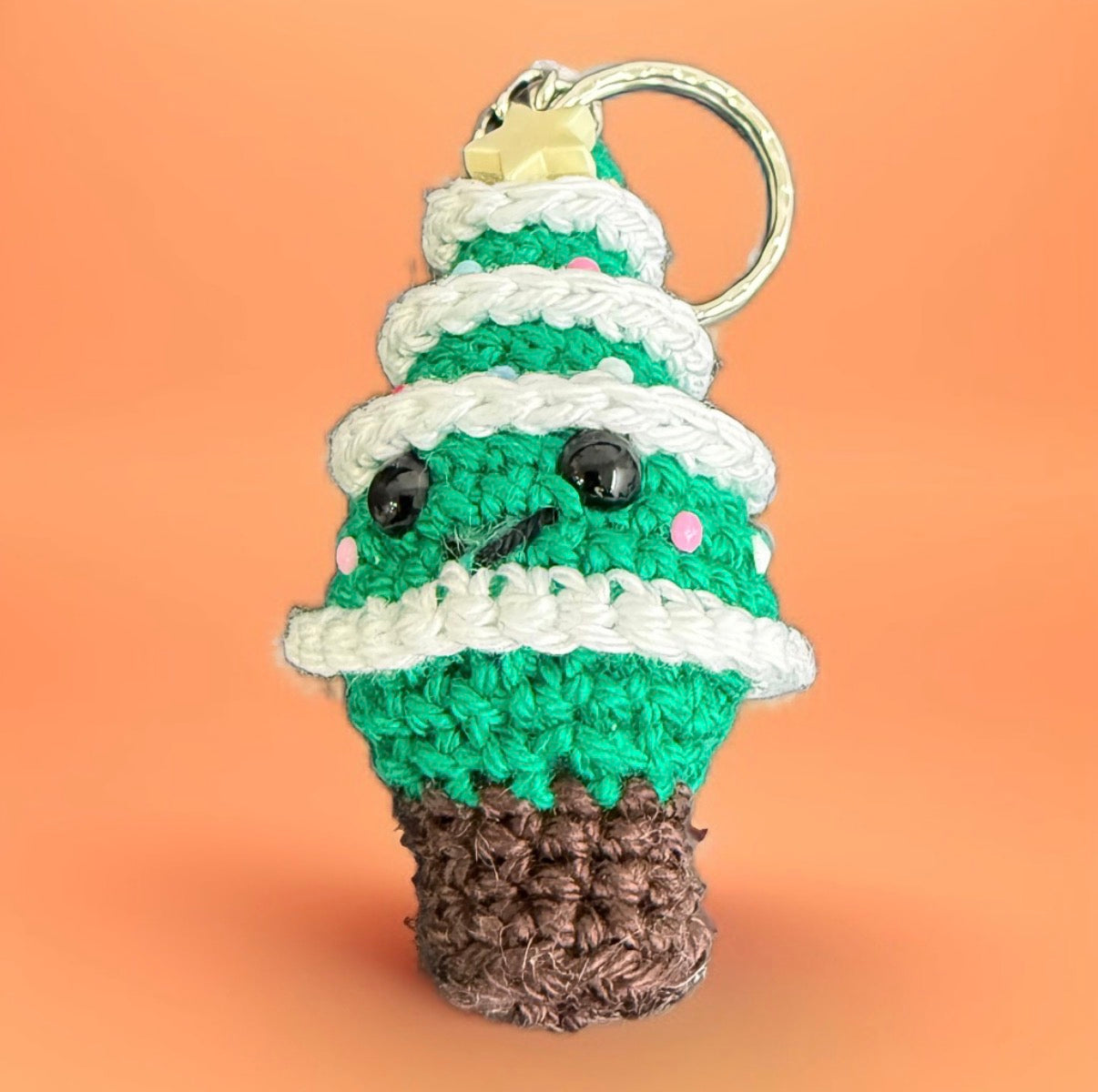 Crochet Tannenbaum Schlüsselanhänger