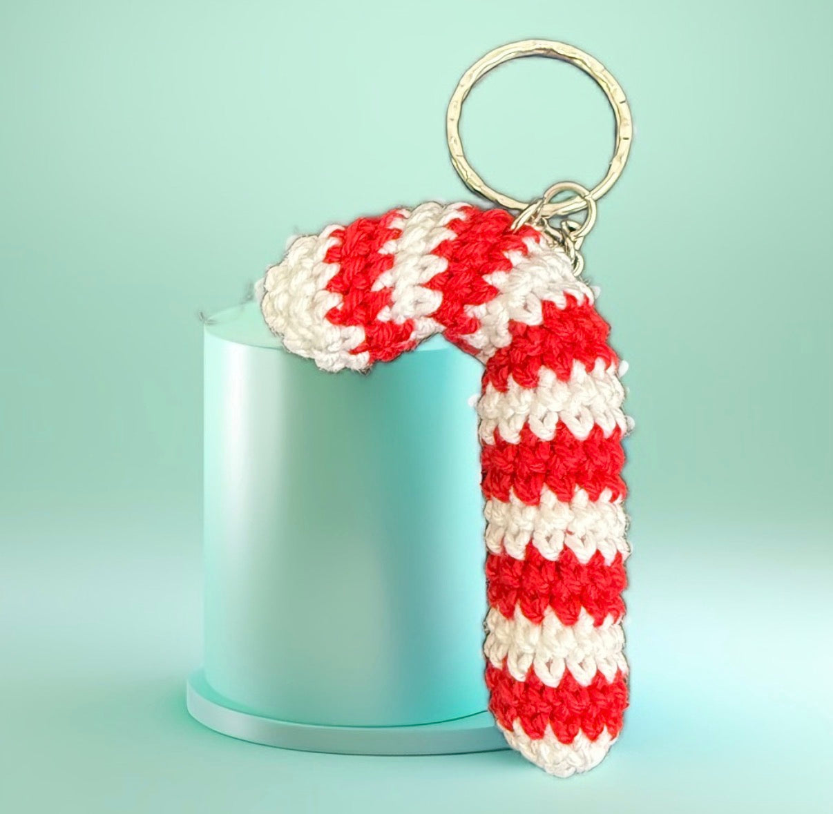 Crochet Zuckerstange Schlüsselanhänger