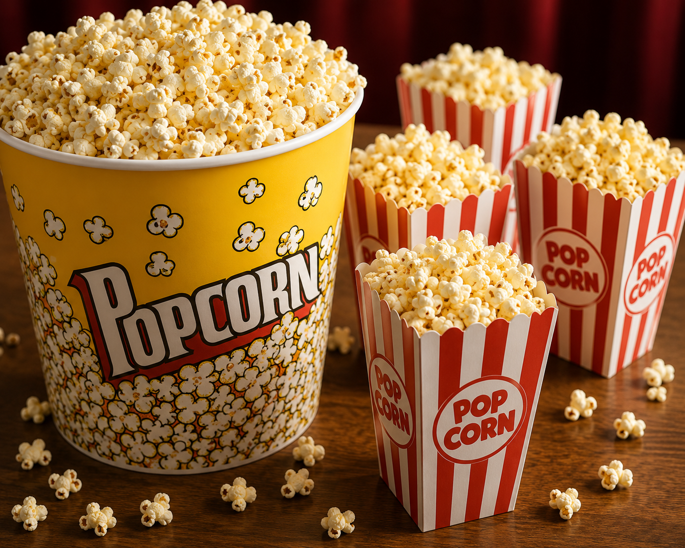 Popcorn Party - leckeres frisches klassisches süßes Popcorn mit Vanillearoma verfeinert