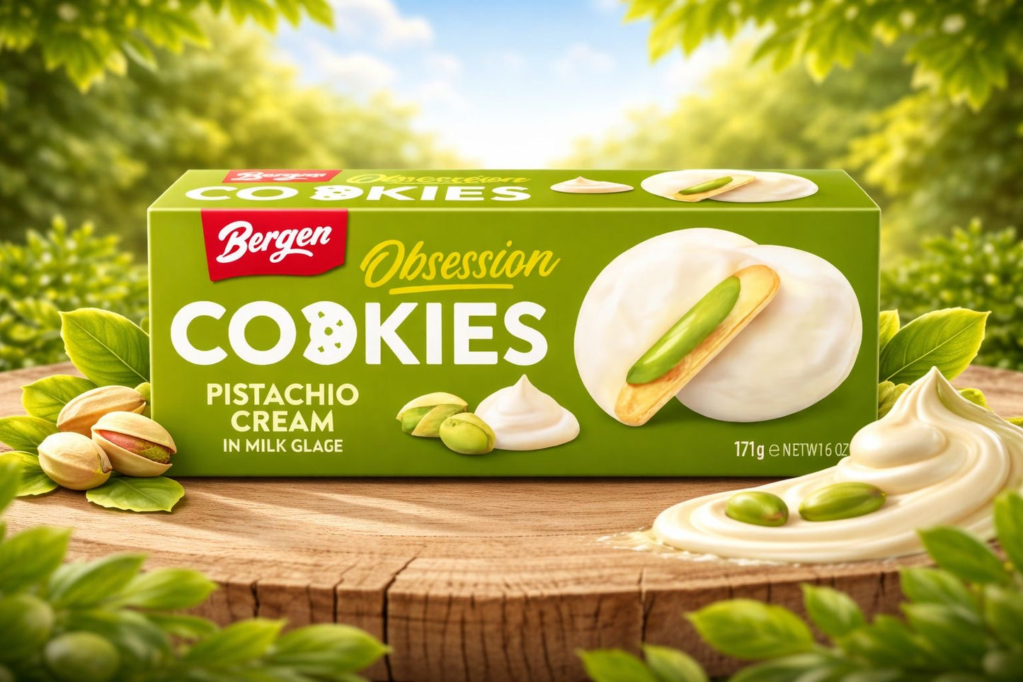 CANDY BERGEN 128 GR OBSSESION PISTACHIO WHITE
