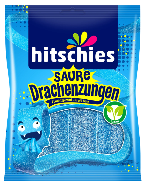 Hitschies Saure Drachenzungen blau 125 Gramm