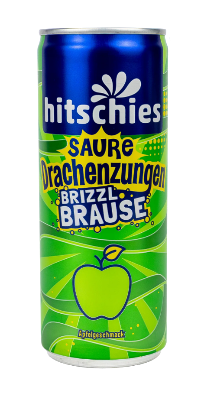 Hitschies Saure Drachenzungen brizzl Brause Apfel 0,25L