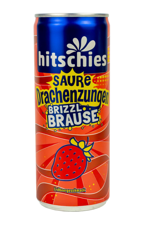Hitschies Saure Drachenzungen brizzl Brause Erdbeere 0,25Lb