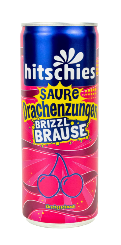 Hitschies Saure Drachenzungen brizzl Brause Kirsche 0,25L