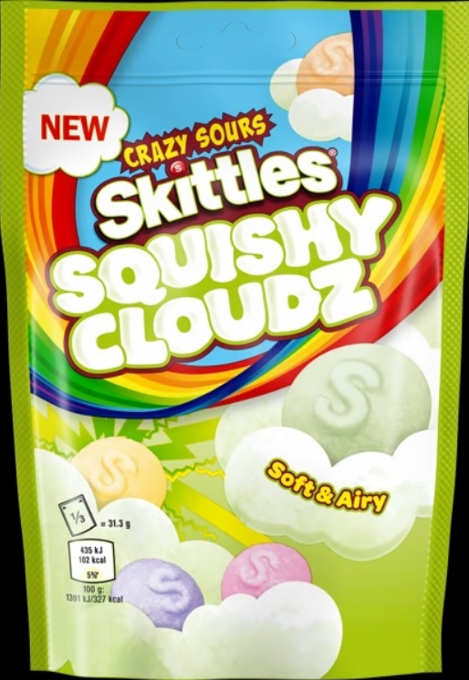 Skittles Squishy Clouds Crazy Sour 94 Gramm