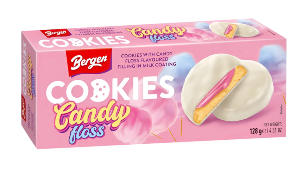 CANDY BERGEN 128 GR COOKIES CANDY FLOSS