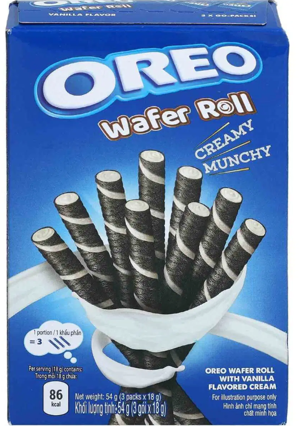 OREO Wafer Roll Vanilla 54 Gramm