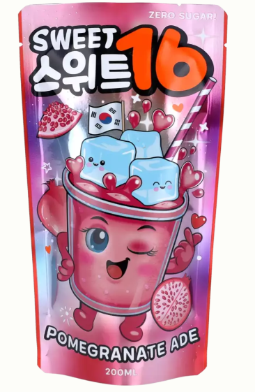 Sweet16 - Pomegranate Ade Zero Sugar 200ml