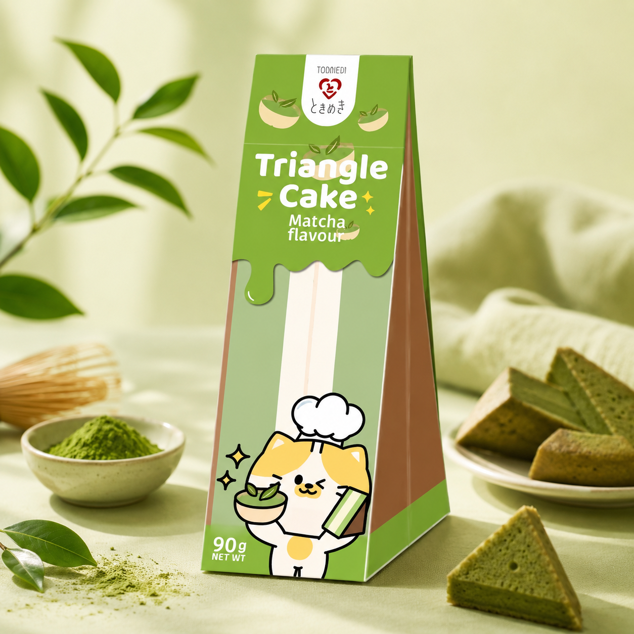 Triangle Sponge Cake - Matcha 90g