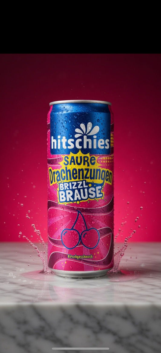 Hitschies Saure Drachenzungen brizzl Brause Kirsche 0,25L