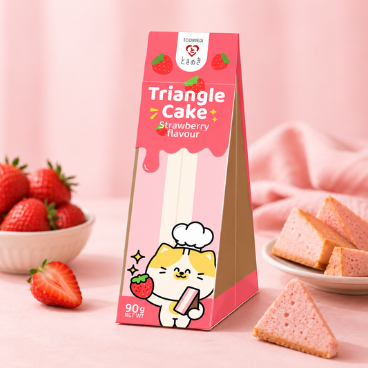 Triangle Sponge Cake - Strawberry 90g