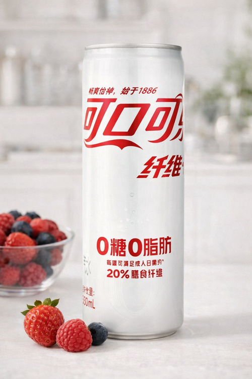 Coca Cola Fiber Plus White 330ml (China)