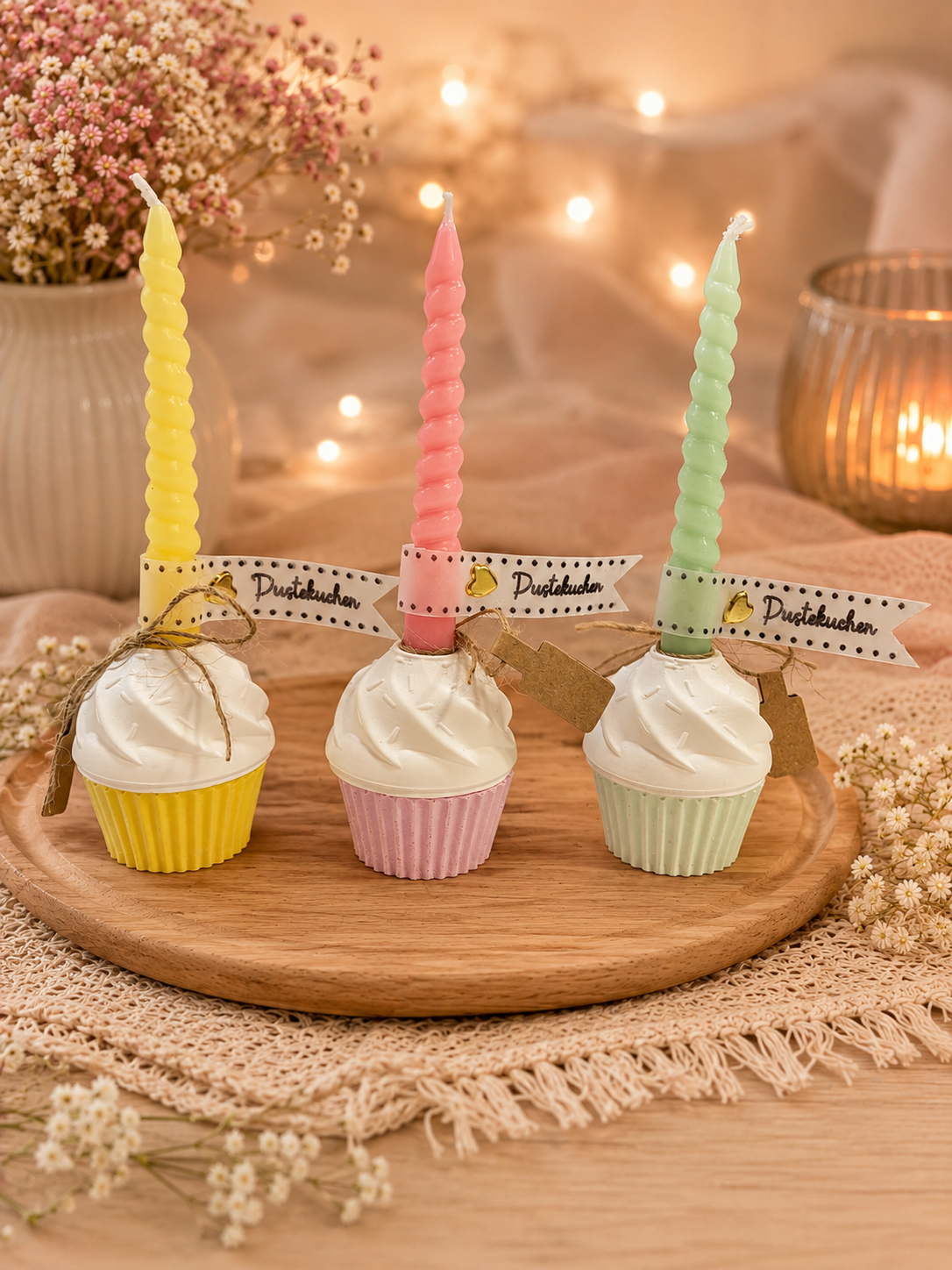 Cupcake Kerzenhalter "Pustekuchen"
