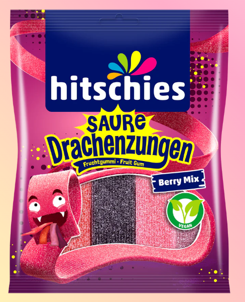 Hitschies Saure Drachenzungen Berry Mix 125 Gramm
