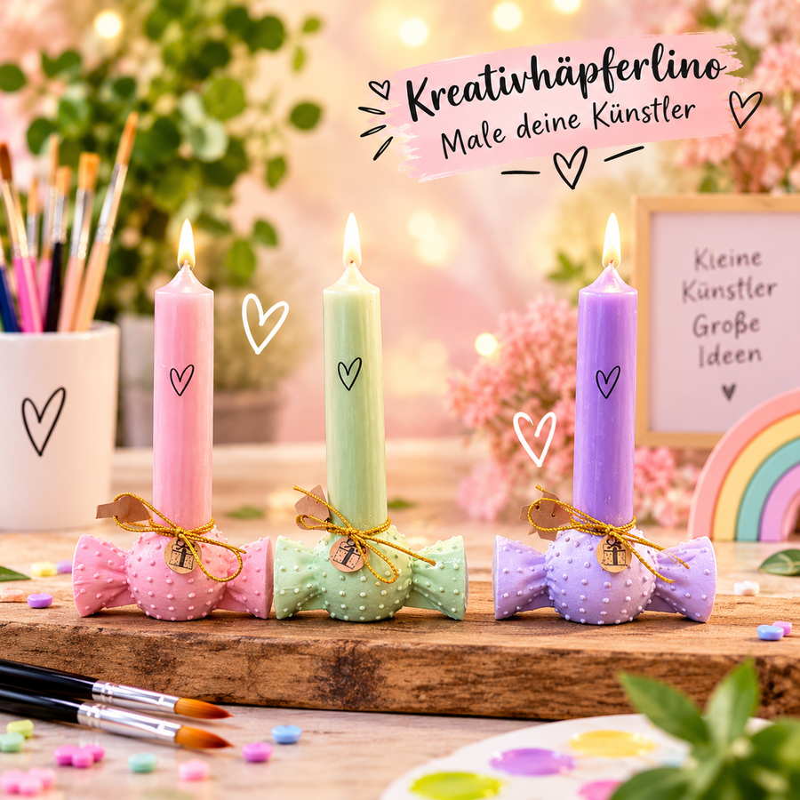 Bonbon Kerzenständer mit Kerze