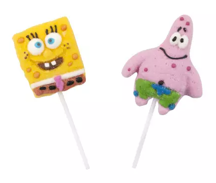 Marshmallow Lollipop Spongebob & Patrick 45 Gramm