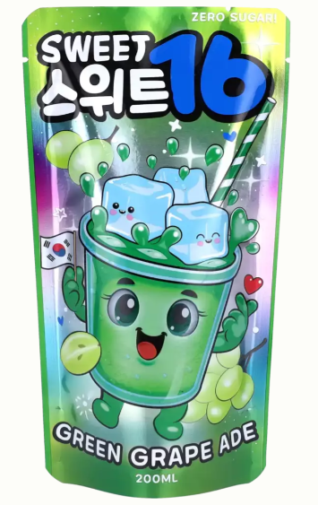 Sweet16 - Green Grape Ade Zero Sugar 200ml