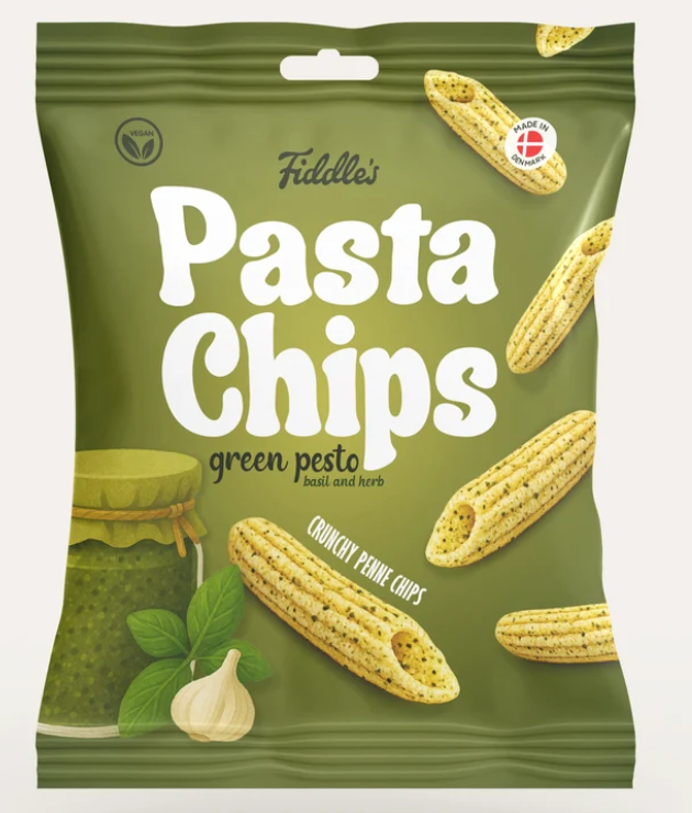 Fiddle`s Pasta Chips Green Pesto 80 Gramm