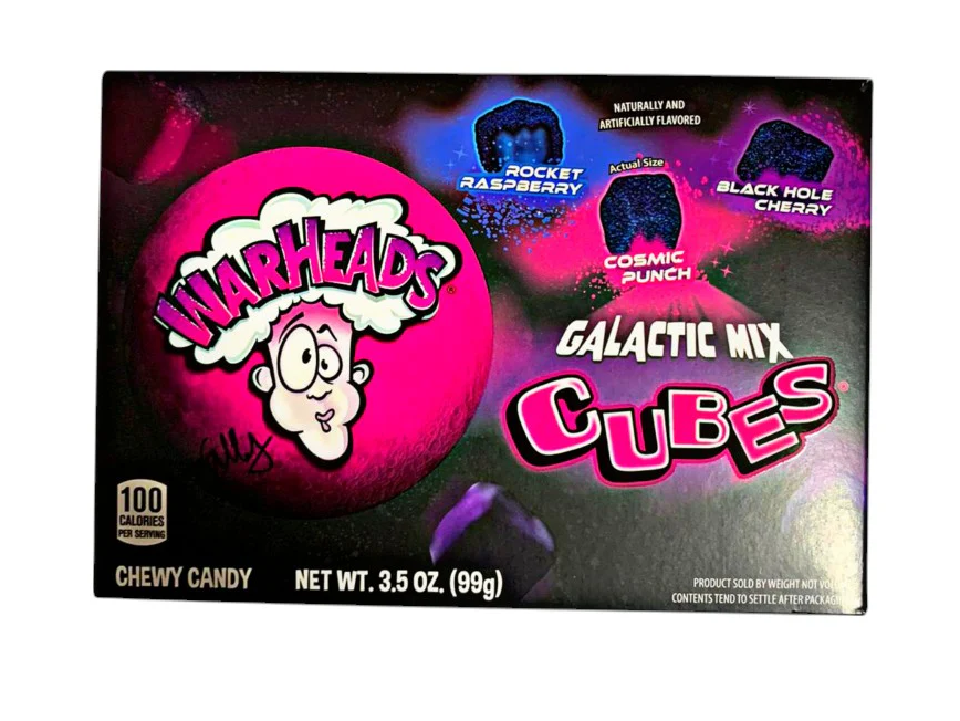 Warheads Galactic Cubes Theater Box 99 g
