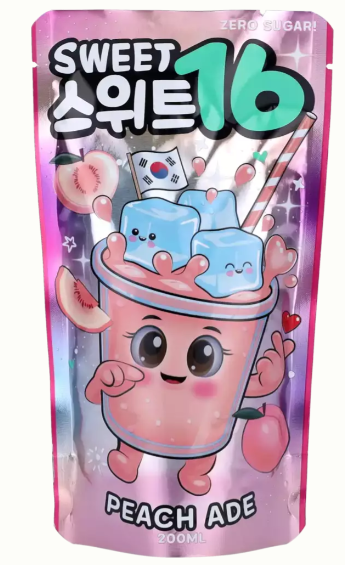 Sweet16 - Peach Ade Zero Sugar 200ml