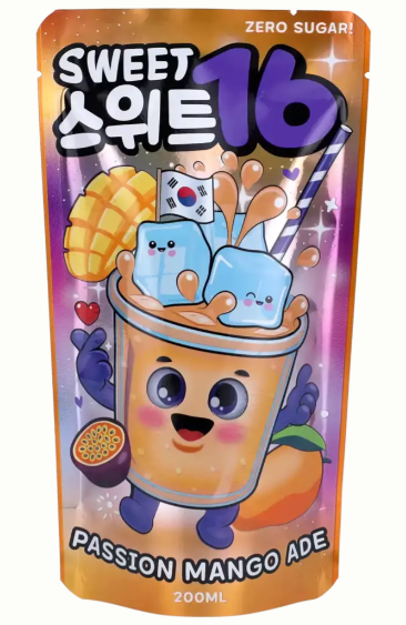 Sweet16 - Passion Mango Ade Zero Sugar 200ml