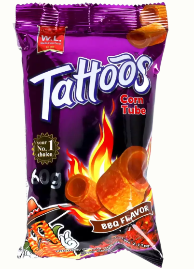 W.L. - Tattoos Corn Tube BBQ 60g